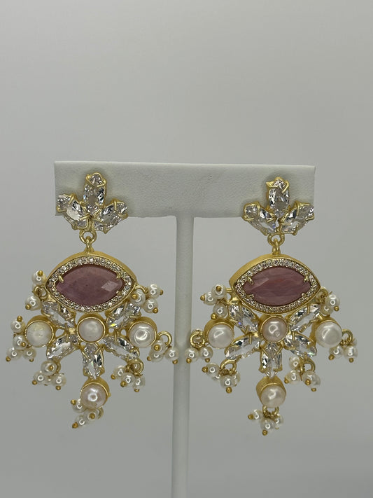 Premium Pink MOP Earrings - Mother of Pearl