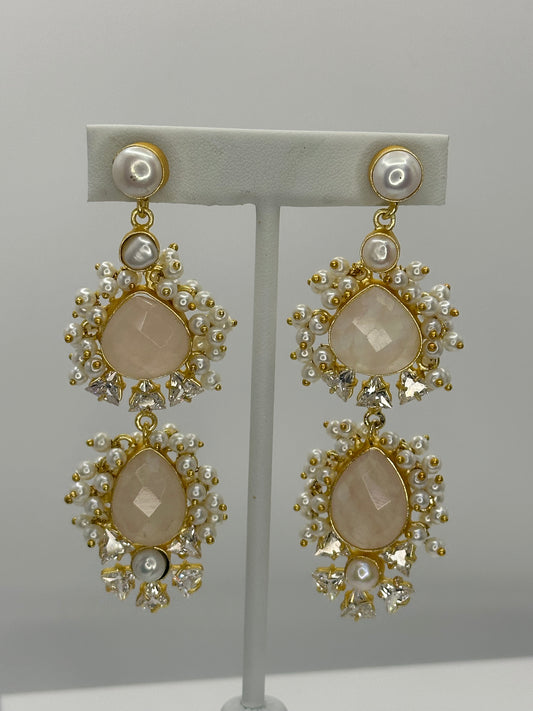 Premium Nude MOP Earrings- Mother of Pearl