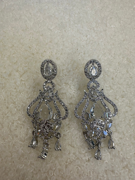 Inyah Silver Crystal AD Earrings